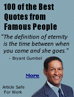 It wasn't just Will Rogers or Yogi Berra that said things that became memorable. Here are one hundred other quotes from famous people worth remembering. This one from Bryant Gumbel wasn't included in the Reader's Digest article. Wonder why.